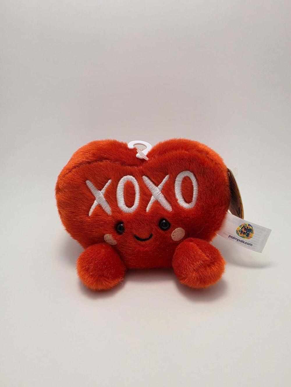 Aurora - Palm Pals Xoxo Red Heart Stuffed Animal (4 inch)